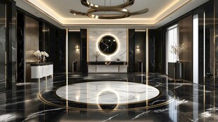 现代奢华风大厅室内设计