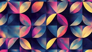 绚丽多彩几何图案背景