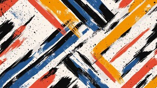 抽象笔触几何图案艺术背景