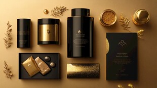 奢华黑金系列包装设计展示