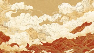 古风云海山川图