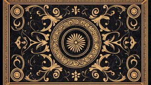 黑金奢华复古花纹图案