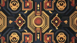 中式复古几何花纹图案