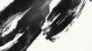 墨韵笔触 黑白艺术纹理