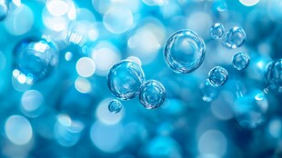 梦幻蓝色气泡背景图