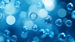 梦幻蓝色气泡背景图