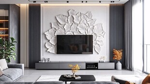现代简约风客厅电视背景墙