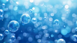 梦幻蓝色气泡背景图