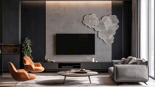 现代简约风客厅优雅设计