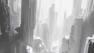 未来科幻风高耸建筑景观