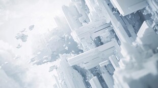 未来科幻风悬浮城市景观