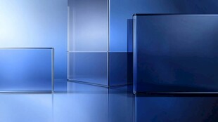 蓝色透明方块科技风背景