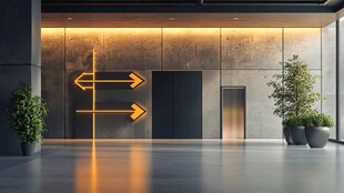 现代电梯厅指示标识设计