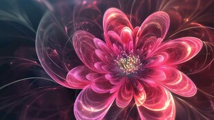 梦幻粉色炫光花朵