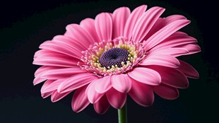 娇艳粉色非洲菊特写