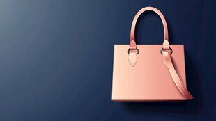 粉色手提包简约优雅设计