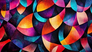 多彩几何抽象图案纹理