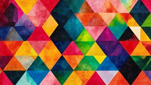 多彩几何拼接抽象背景图