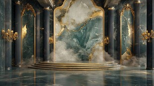 奢华大理石宫殿内景