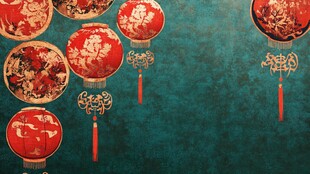 中式红灯笼营造传统氛围