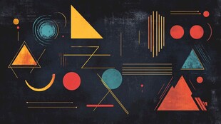 几何抽象图形艺术背景图