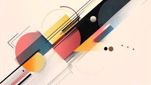 几何抽象风多彩图形背景