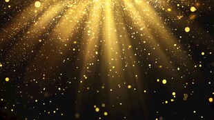 金色光芒闪耀粒子背景