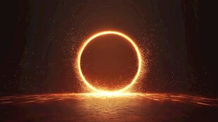 炫光环绕的神秘光圈特效