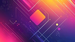 炫彩几何线条科技风背景