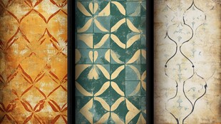 复古几何花纹墙面图案