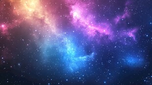 梦幻绚丽的璀璨星空世界