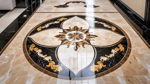 精美大理石拼花地面装饰