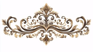 欧式古典金色雕花装饰图案