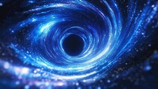 蓝色宇宙漩涡奇幻景象