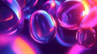 梦幻炫彩透明气泡