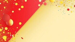 红黄撞色节日庆典背景图