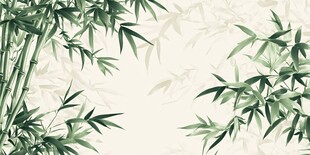 水墨风竹林背景图