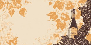 复古风葡萄酒装饰背景图
