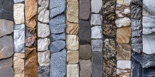 多样石材质感墙面展示