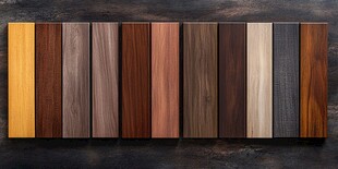 多样实木板材展示