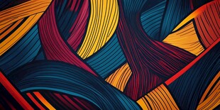 多彩动感线条抽象艺术图案