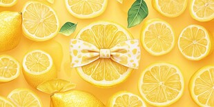 柠檬装饰图 清新甜美风