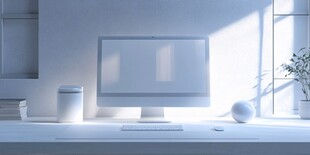 简约明亮的电脑工作桌面