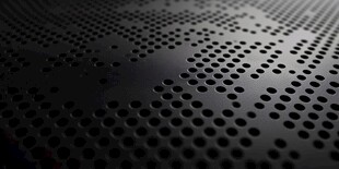 黑色穿孔金属板特写