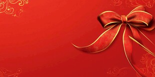 红色喜庆蝴蝶结背景图