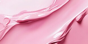 粉色柔滑膏体纹理特写