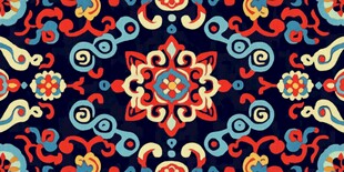 复古民族风几何花纹图案