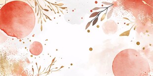 梦幻水彩花卉背景图