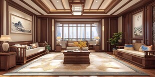 中式典雅客厅室内设计图