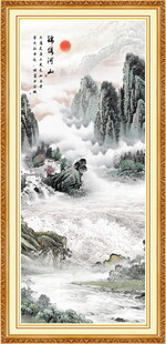 泰山旭日东升泰山图